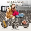 Washable Modern Striped Area Rug with Non-Slip Backing, Stain Resistant, Low Pile Soft Touch Carpet, Folding Floor Cover for Bedroom and Apartment. - 4 of 4