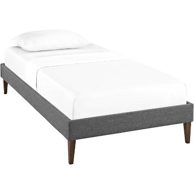 Modway Tessie Twin Fabric Bed Frame with Squared Tapered Legs