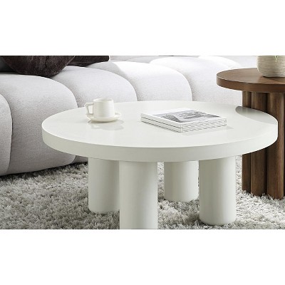 Loanna White Finish Coffee Table