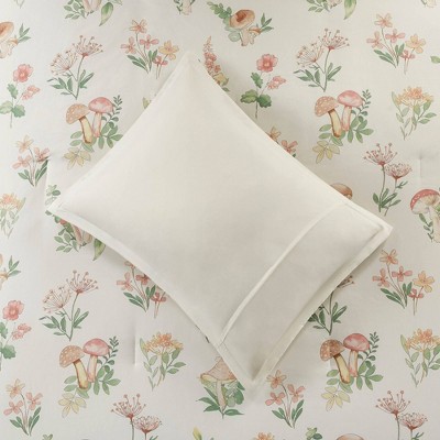 Intelligent Design Full/Queen Mina Mushroom Garden Comforter Set: Hypoallergenic Floral Bedding for Teens & All Ages — фото 4