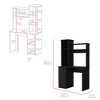 NicBex Home Office Desk 38.7" Modern Computer Desk with 4 Open Storage Shelves, Cabinet and Wooden Frame for Office, Study, Living Room - 4 of 4