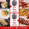 Brentwood 600-Watt 1.6-Qt. Multifunction Electric Hot Pot Cooker with Ceramic Non-Stick Ceramic Coating and Stainless-Steel Food Steamer, Black - 4 of 4