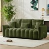 KWPZQEB Teddy Fabric Sofa Set, Large Loveseat Sofa, Cushioned Sofa with Hight Back, Armrests & Pillow, Futon Sofa, Modern Sofa for Living Room - 3 of 4