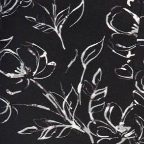black batik floral