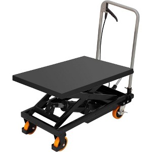 Hydraulic Lift Truck 500 Lbs Manual Single Scissors Lift Platform 28" Lift Height - 1 of 4
