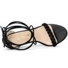 Allegra K Women's Woven Lace Up Strappy Stiletto Heel Sandals - 4 of 4