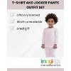 Cozeeme Modal Baby Girls Layette T-Shirt and Jogger Pants Play Set Outfit Newborn to Infant - 2 of 4