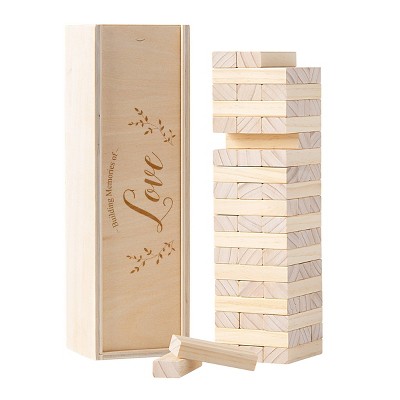 "Building Memories Of Love" Wooden Block Guestbook