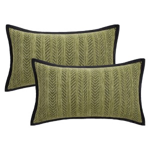 REGALWOVEN Fade-Resistant Chenille Herringbone Modern Decorative Throw Pillow Covers 2 Pcs - 1 of 4