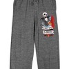 Nightmare Before Christmas Jack Skellington Character Art Adult Gray Heather Sleep Pajama Pants - 2 of 4