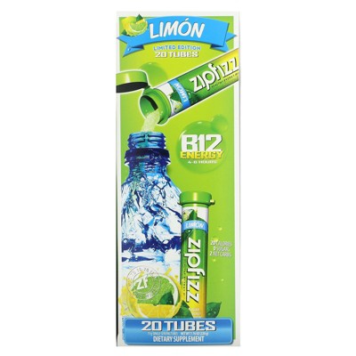 Zipfizz Healthy Energy Mix with Vitamin B12, Limon, 20 Tubes, 0.39 oz (11 g) Each