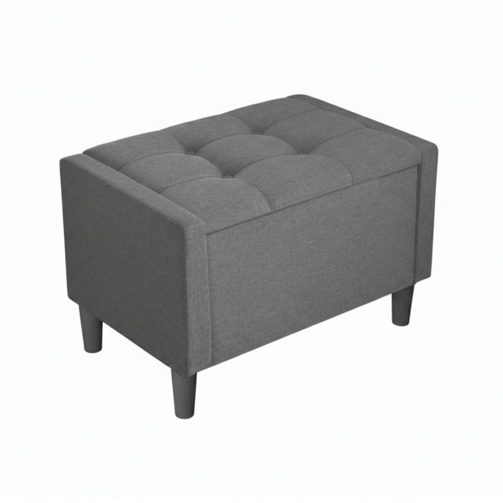 Home Design Braylen 30" Flip Top Storage Bench - Gray