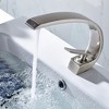 ALEXOUN Brushed Nickel Bathroom Faucet,Faucet for Bathroom Sink, Single Hole Bathroom Faucet Modern Single Handle Vanity Basin Faucet - 2 of 4