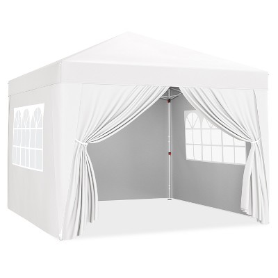 Yaheetech 10x10ft Pop-up Canopy with Sandbags and Wheeled Carry Bag