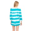 Women's Tie Dye Stripe 3/4 Sleeve Tunic Coverup - Eco Swim - 2 of 3
