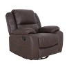Malic Classic Tufted PU Leather Swivel Recliner - Christopher Knight Home - 2 of 4