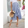 Clearlove Women's High Waist Lrregular Skirts Ruffled Tiered Casual A Line Swing Boho Skirts for Women - 4 of 4