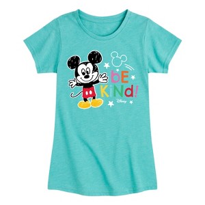 Girls' - Disney - Mickey Mouse Fitted Short Sleeve Graphic T-Shirt - 1 of 4