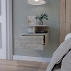 NicBex Floating Nightstand with 2-Tier Shelf and 1 Drawer Modern Bedside Table End Table for Living Room, Bedroom, Study - 2 of 4