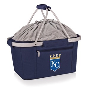 MLB Kansas City Royals Metro Basket Collapsible Cooler Tote - Navy Blue - 1 of 4