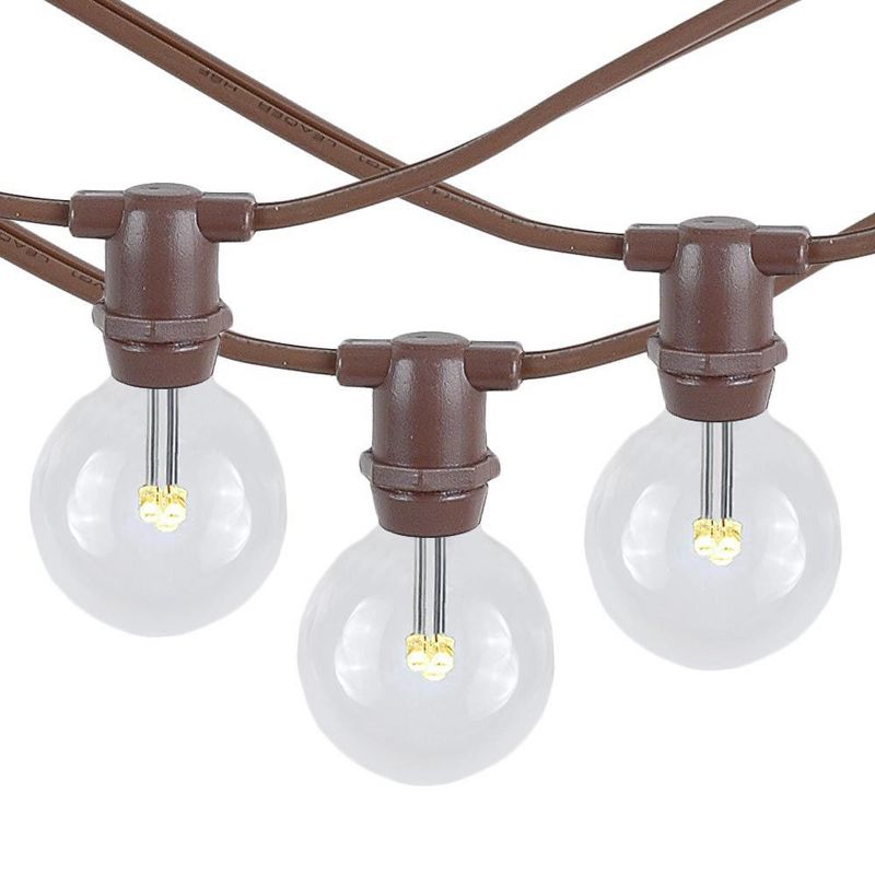 Novelty Lights Globe Outdoor String Lights with 100 Bulbs G30 Vintage Bulbs Brown Wire 100 Feet, 1 of 8