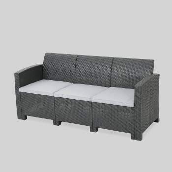 St. Paul Wicker Outdoor Patio Sofa - Christopher Knight Home

