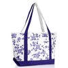 Dalix Womens Floral Embroidered Tote Bag - 4 of 4