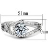 Slickblue Women’s Pave Ring, Stainless Steel, Clear Round CZ, Polished Band, No Plating, Minimalist Design, size 5–10 - 2 of 4