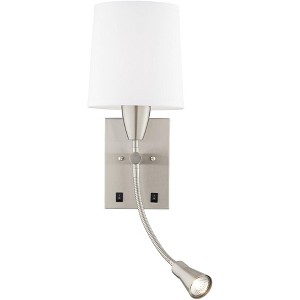 360 Lighting Aoife 17" High Brushed Nickel Wall Sconce with Reading Light - 1 of 1