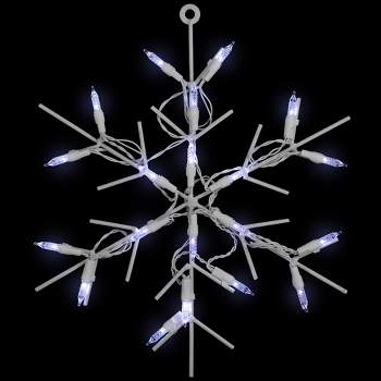 Northlight 13" White LED Lighted Snowflake Christmas Window Silhouette