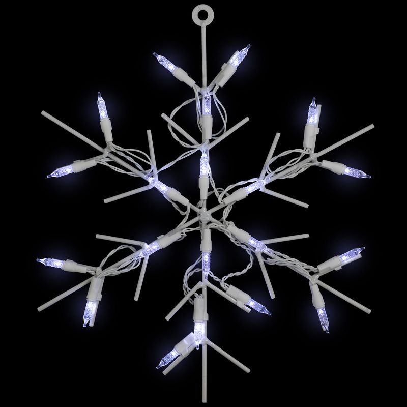 Northlight 13" White LED Lighted Snowflake Christmas Window Silhouette, 1 of 7