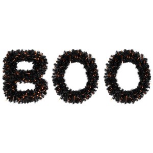 Northlight Lighted Letter "Boo" Outdoor Halloween Sign - 18" - Orange Lights - 1 of 4