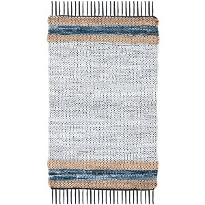 Vintage Leather W/ Fringes VTL602 Hand Woven Indoor Rugs - Safavieh - 1 of 4