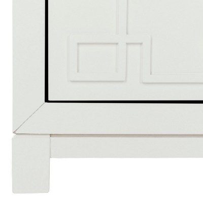 White and Gold Modern 3-Drawer Night Table
