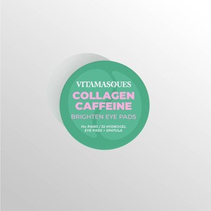 Vitamasques Collagen Caffeine Eye Pads Jar - 1.41oz/32ct - 1 of 3