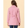 INSPIRE CHIC Women's Turn Down Collar A-Line Single-Breasted Winter Overcoat with Pockets - 4 of 4