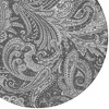 Gray Charcoal And Ivory Paisley Washable Indoor Outdoor Area Rug - 4 of 4