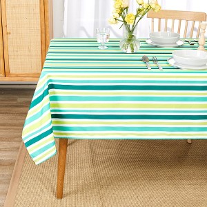 Deconovo Waterproof Striped Tablecloth Spill Stain Resistant - 1 of 4