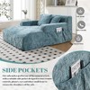 Vynxaria Chenille Lazy Sofa Chaise Longue Armchair with 3 Pillows for Ultimate Comfort - 2 of 4