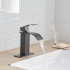 BWE Waterfall Single Handle Single Hole Low-Arc Bath Faucet Bathroom Drip-Free Vanity Sink Faucet - 3 of 4