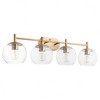 Quorum Lighting Lyon 4 - Light Vanity in  Aged Brass - 2 of 3