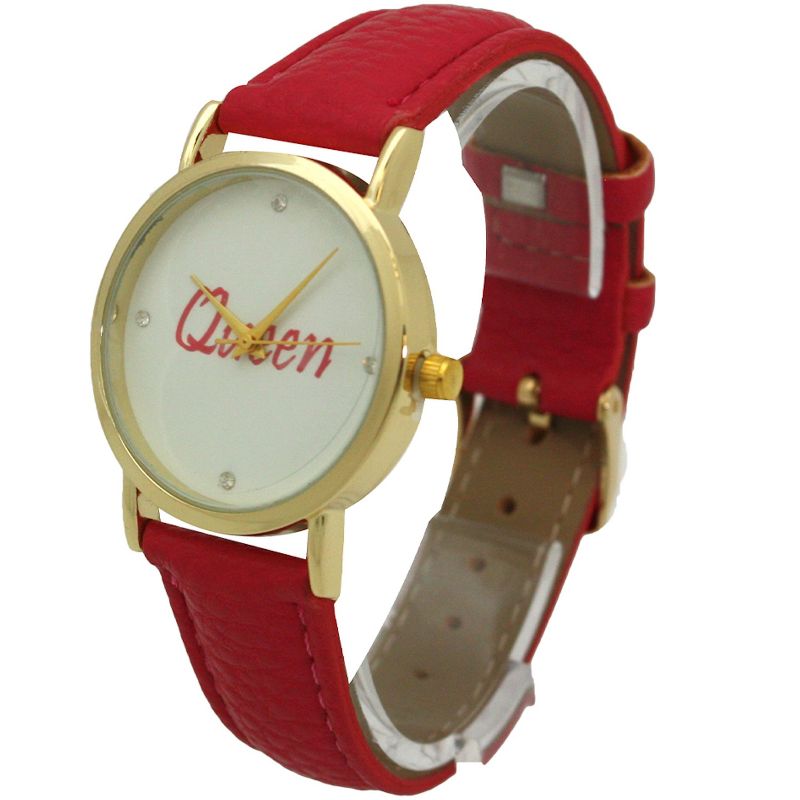 OLIVIA PRATT QUEEN FACE LEATHER STRAP WATCH, 4 of 7