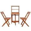 vidaXL 3 Piece Folding Bistro Set Solid Acacia Wood - 2 of 4
