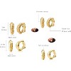 14K gold hoop clip-on earrings, hypoallergenic horn-shaped earrings for women (no piercings) - 3 of 4
