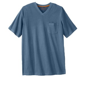 Boulder Creek by KingSize Men's Big & Tall Heavyweight Pocket V-Neck Tee - 1 of 4