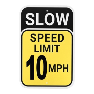 Unique Bargains Aluminum Weather Resistant Waterproof Rust Free Traffic Signs 1 Pc - 1 of 4