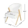 CAVINAS Velvet Accent Chair with Mid-Height Curved Back and Metal Legs,Modern Upholstered Living Room Chairs,Reading Chairs for Living Room - 3 of 4