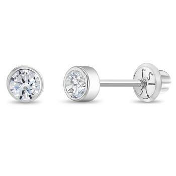 Girls' Classic Polished Ball Screw Back Sterling Silver Earrings