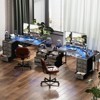 Aheaplus Reversible L Shaped Computer Desk with Fabric File Drawers - 3 of 4