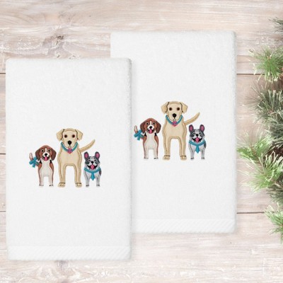 Dog shop print towels